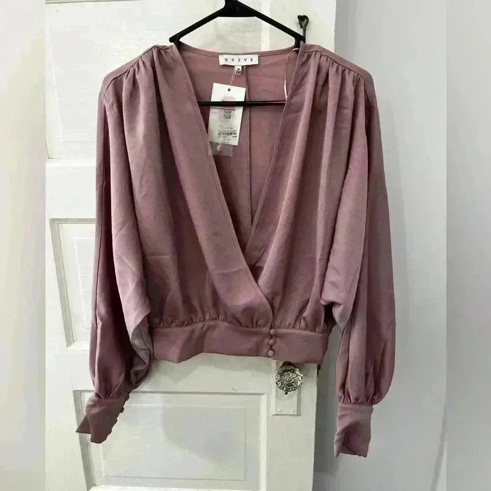Women's Pink Wrap Top